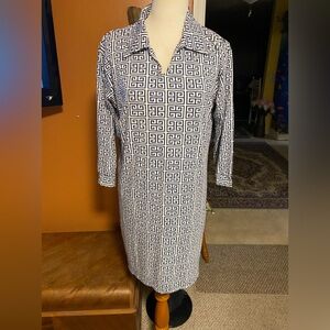 Black and White Geometric Pattern Dress